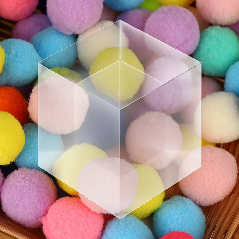 10-30MM Fluffy Soft Pom Poms 100Pcs Craft Balls for Kids Handmade DIY Art Project Decoration Supplies
