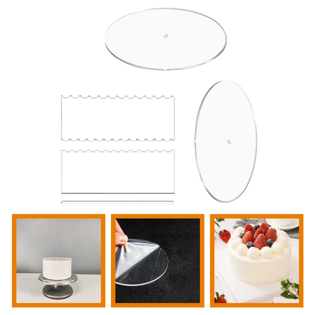 

Acrylic Board Multi-Functional Baking Tool Smooth Surface Scraper Transparent Tray For Kitchen Diy Center Dowels Food-Grade