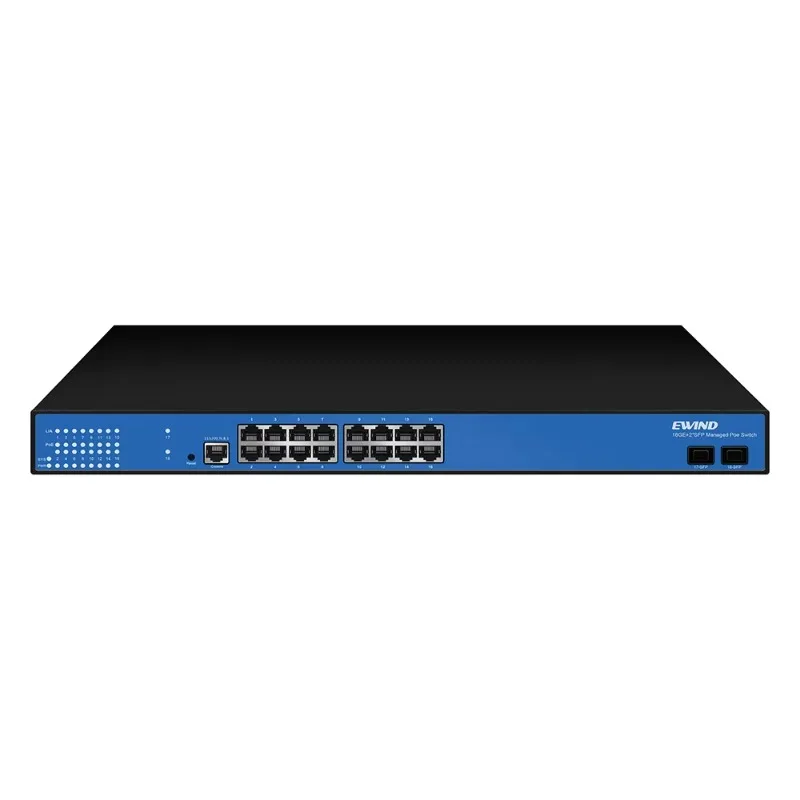 OEM/ODM Full Gigabit Industrial Ethernet 16 Port Network Switch with 2 SFP Ports in Stock