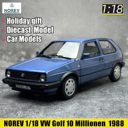 NOREV 1/18 scale New VW Golf 10 Millionen 1988 Vintage car Classic Car Static display Holiday gift collection die cast models