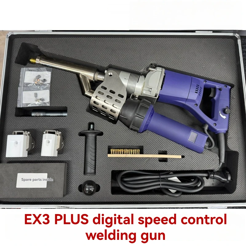 EX3 PLUS Digital Extrusion Welding Torch | Variable Speed Hot Air Plastic Welding Machine for HDPE/PP/TPO Geomembrane Welding