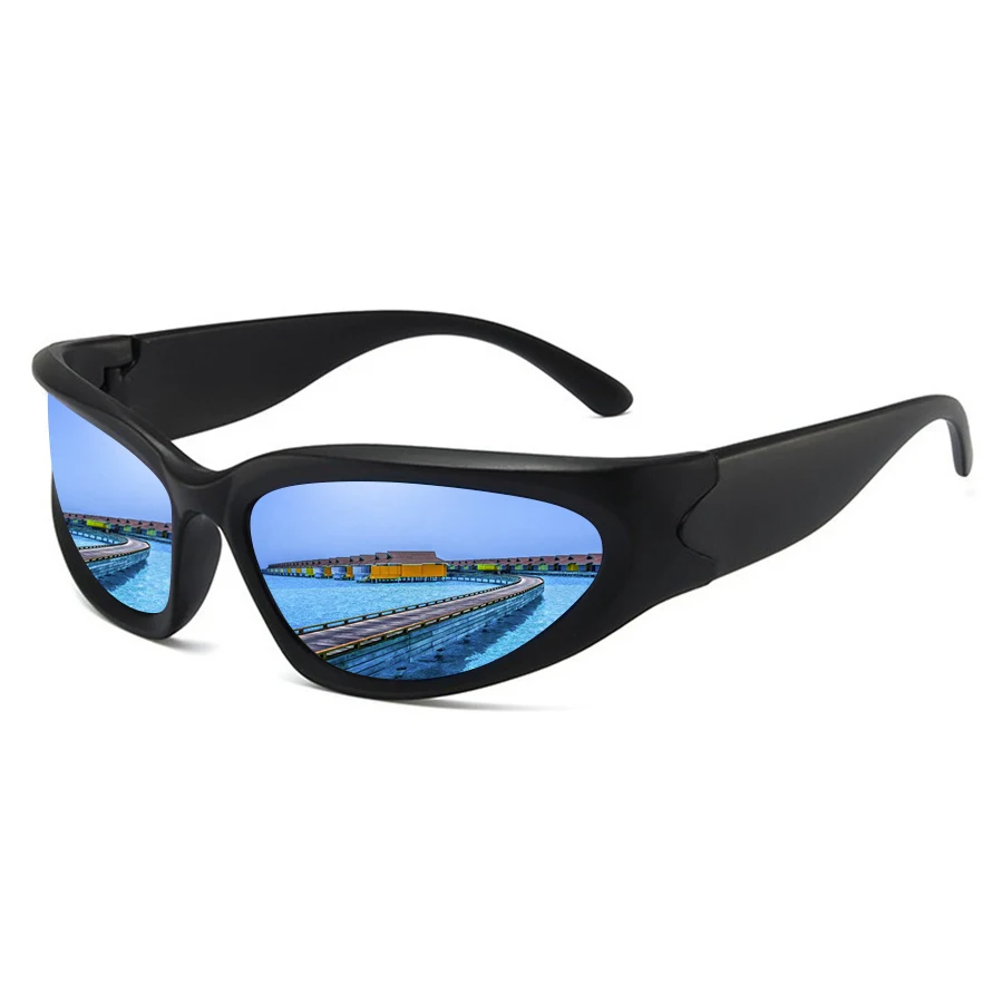 Y2K Klassische Punk Vintage Sonnenbrille für Damen und Herren, Modische Sportbrille zum Fahren und Laufen