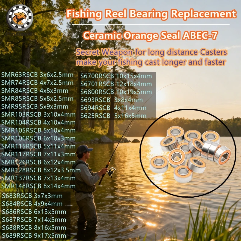 

2PCS Hybrid Ceramic Ball Bearing Stainless Bait Casting Spinning Fishing Reels 3x6x2.5 4x7x2.5 3x10x4 5x10x4 5x11x4 mm Bearings