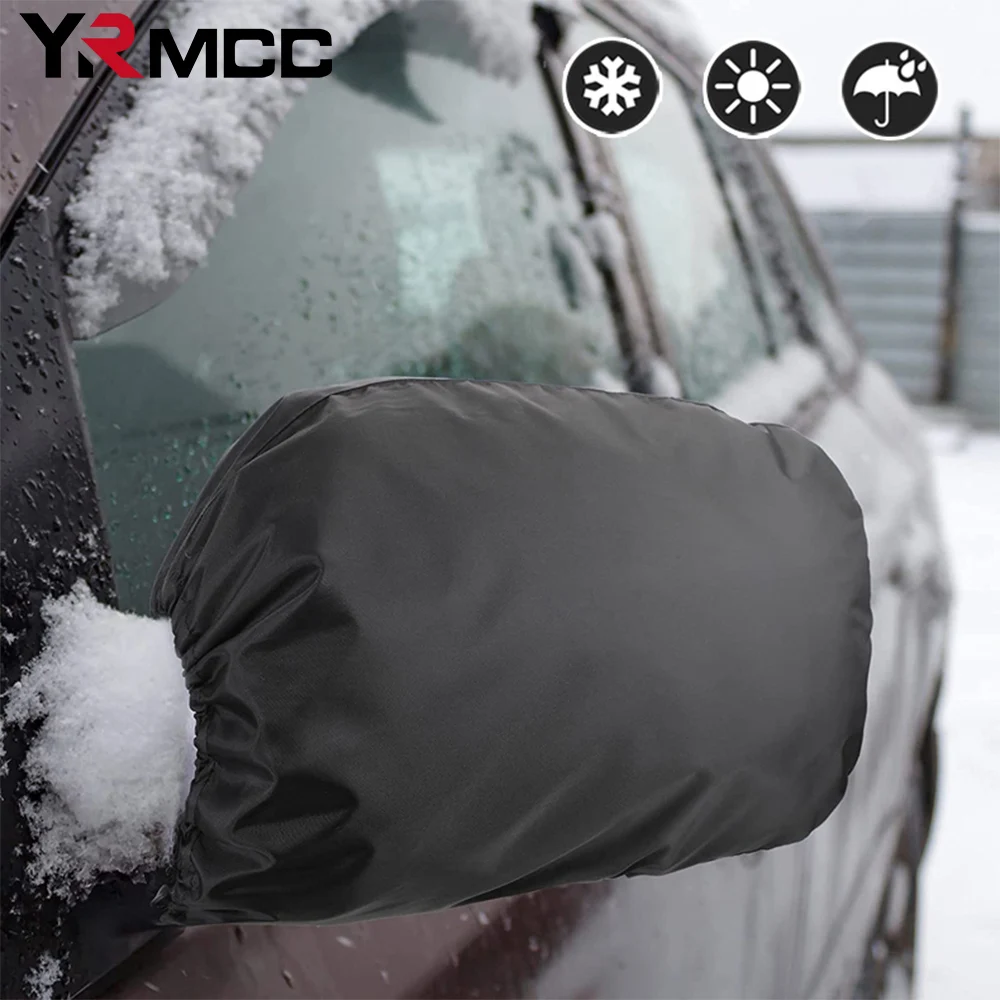 2PCS Car Snow Cover Ice Winter Auto Car Rear View Side Mirror Frost Guard Dustproof Waterproof Side Mirror Rear Cover Protection