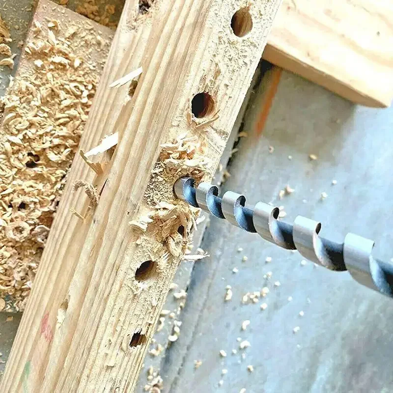 木製ドアロック用リーミング木工工具 230mm HSS ツイストドリルビット 6/8/10/12/14/16mm 金属鋼センタードリル