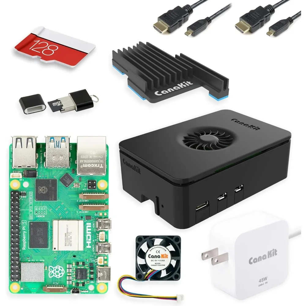

Доставка по США: Стартовый комплект Raspberry Pi 5 с 16 ГБ ОЗУ и картой Micro SD на 128 ГБ