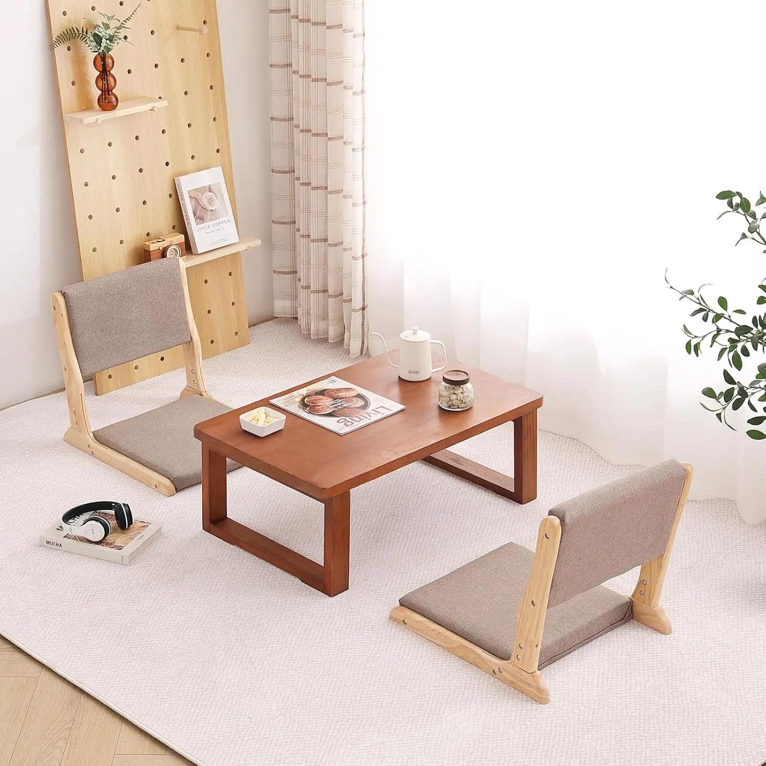 

Tatami Chair Accent Furniture, Foldable Meditation Floor Chair, Folding Floor Chairs Seat, Portable Japanese Legless Chair,
