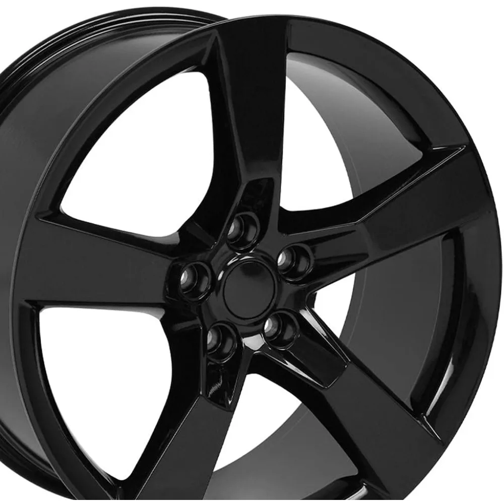 عجلات CV11 حافة 20 بوصة تناسب طراز Camaro SS 5x120 20x9 أسود لامع - Hollander 5443