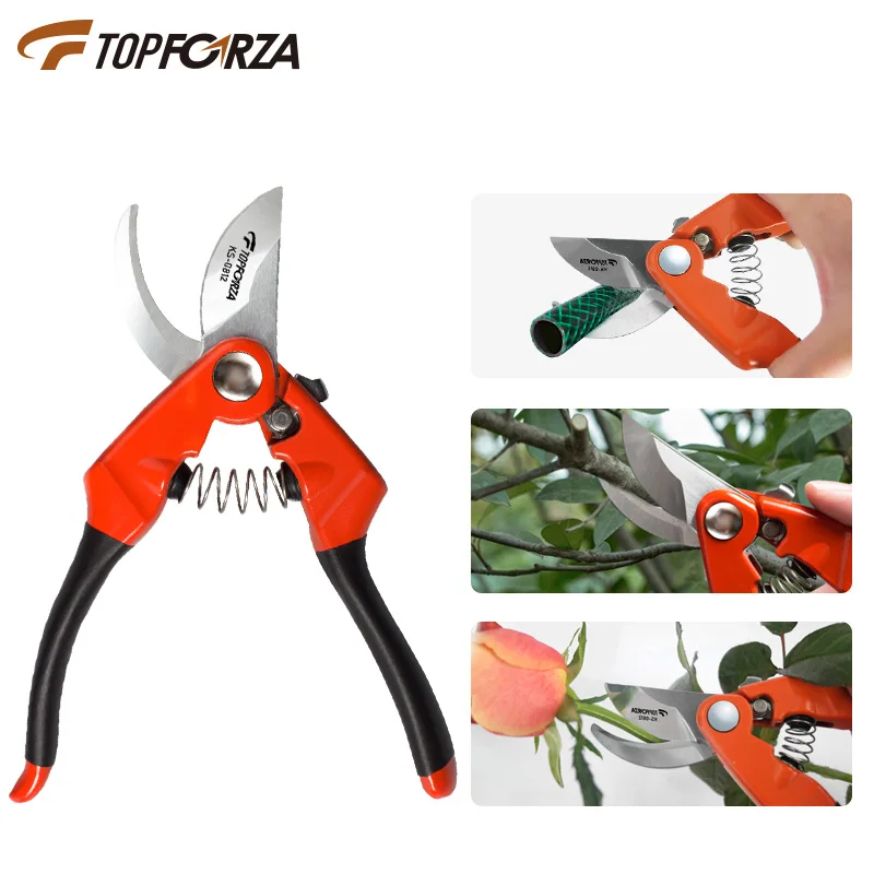 

Topforza Pruner Garden Bonsai Orchard and Garden Professional Hand Tools 8InchPruning Shears Brush Cutter Fruit Pick Up Scissors