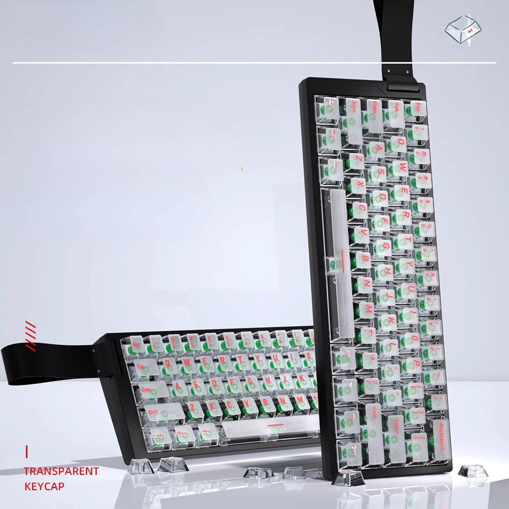 

Transparent Fog Keycap Positive Engraving Fog Transparent 60/68/75/87/98/108 Keyboard Keycap