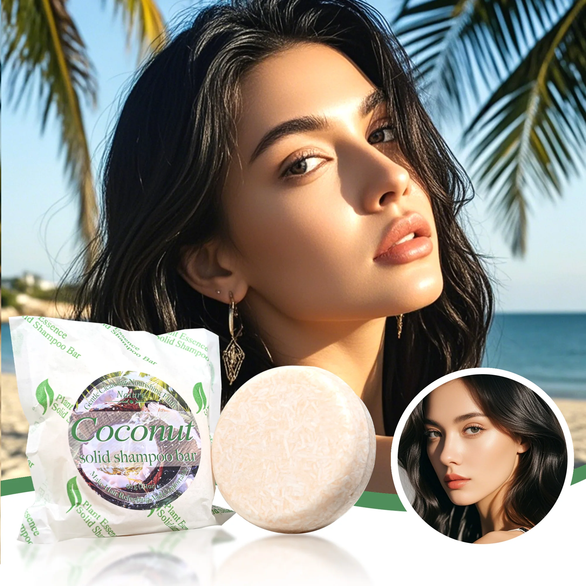 شامبو جوز الهند زيت جوز الهند زيت الزيتون شامبو صلب مغذي ومرطب لفروة الرأس والشعر