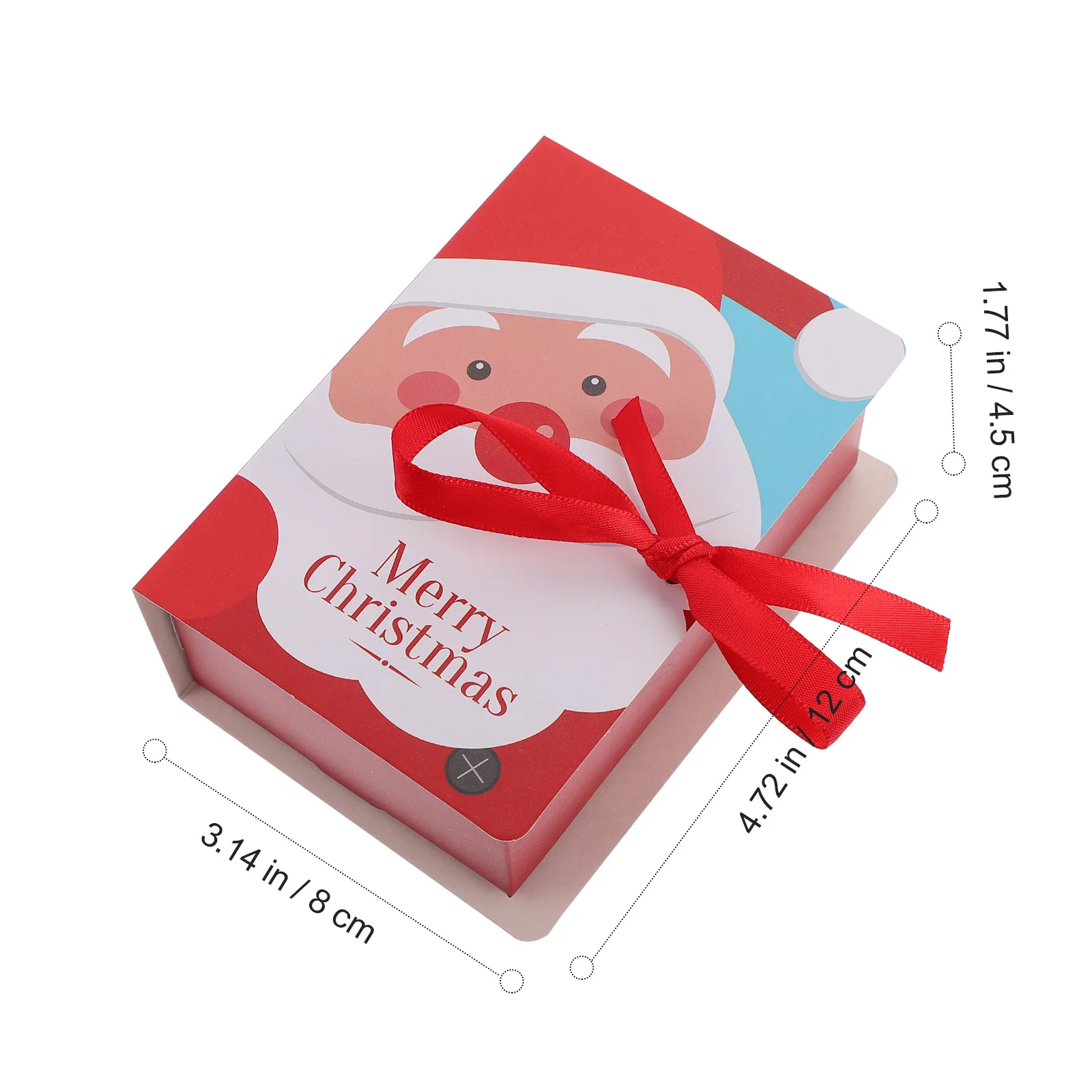 5 قطعة صناديق حلوى عيد الميلاد كتاب شكل صندوق ورقي الإبداعية هدية حقيبة للتخزين كتاب شكل صندوق حاوية حلوى عيد الميلاد