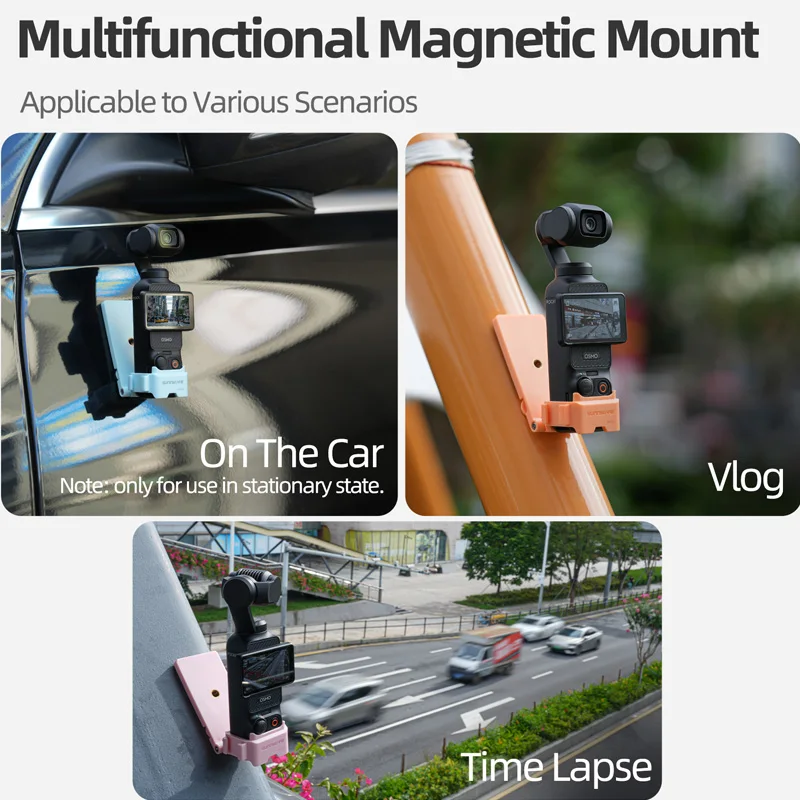 Magnetische Halterung für Osmo Pocket 3, zerlegungsfreie magnetische Halterung, 1/4 Kaltschuhwinkel, verstellbarer Desktop-Basis-Erweiterungsadapter