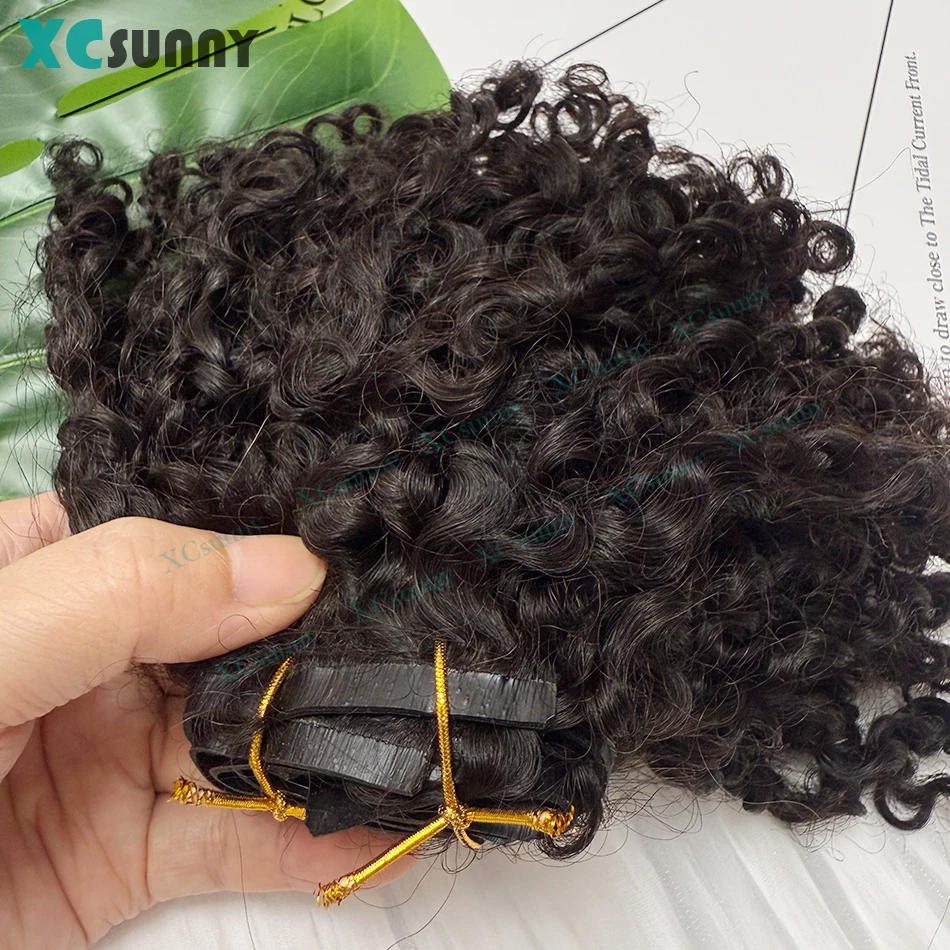 

PU зажим для наращивания волос, человеческие волосы, странные вьющиеся, бесшовные зажимы, человеческие волосы, плетение кожи, зажим для женщин, 7 шт./компл.