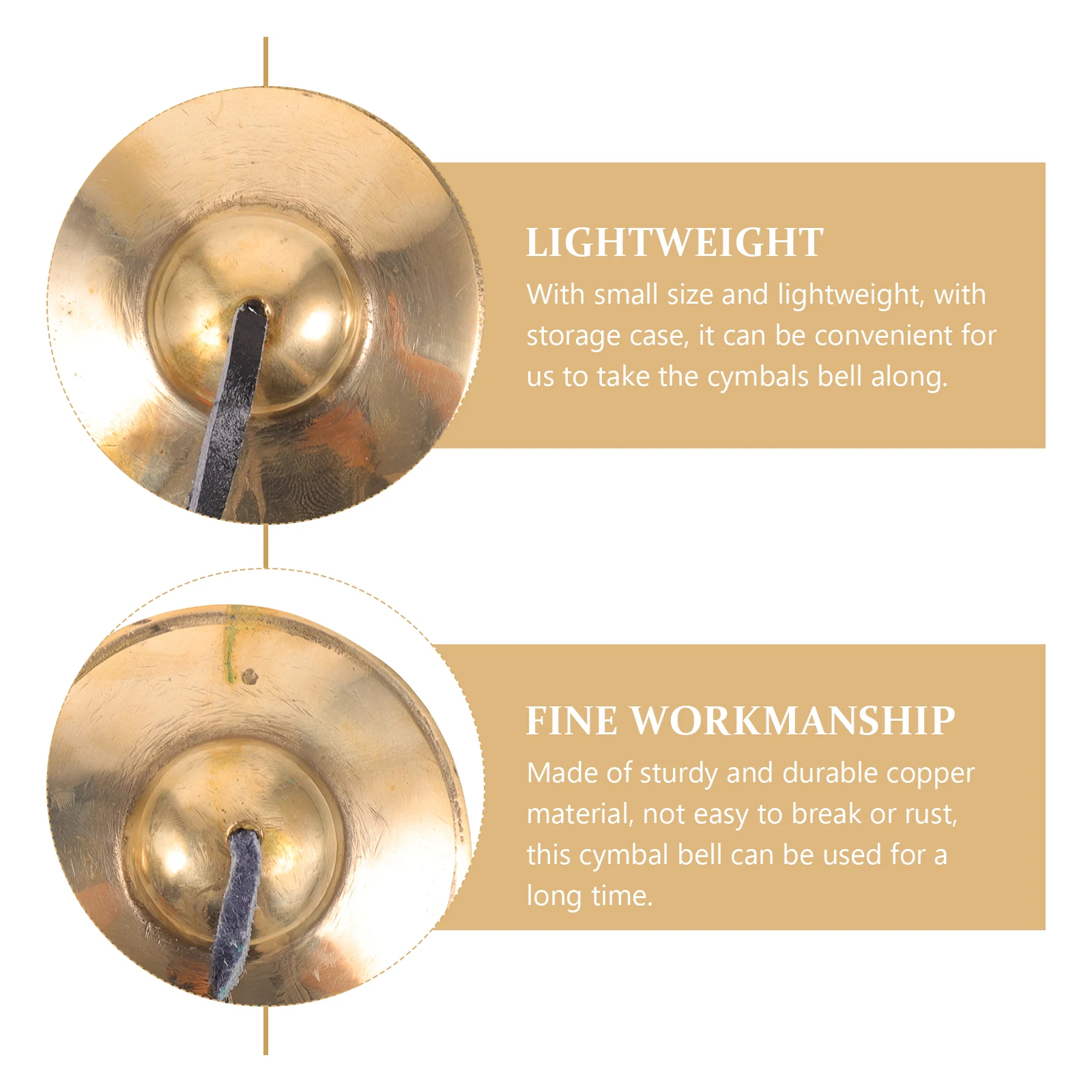 

1Set Cymbals Bell Copper Durable Finger Cymbal Bell Tingsha Meditation Yoga Percussion Instrument Yoga Cymbals