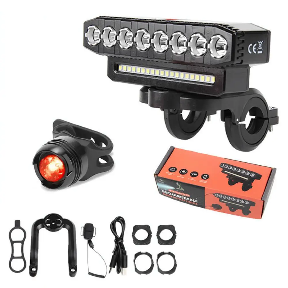 Rechargeable Led Bicycle Headlight Super Bright Cycling Lamp Waterproof Safety Torch For Mountain Bike Road Cycling Night Riding