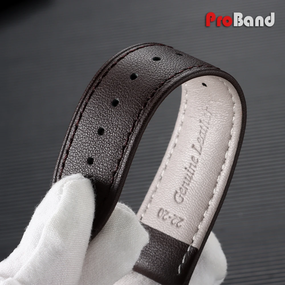 Leder-Uhrenarmband 12 13 14 15 16 17 18 19 20 21 22 23 24mm Armbänder Goldene Schmetterlings-Schnalle Weiches Armband Schwarz Braun Herren Handgelenksriemen – Detail 10