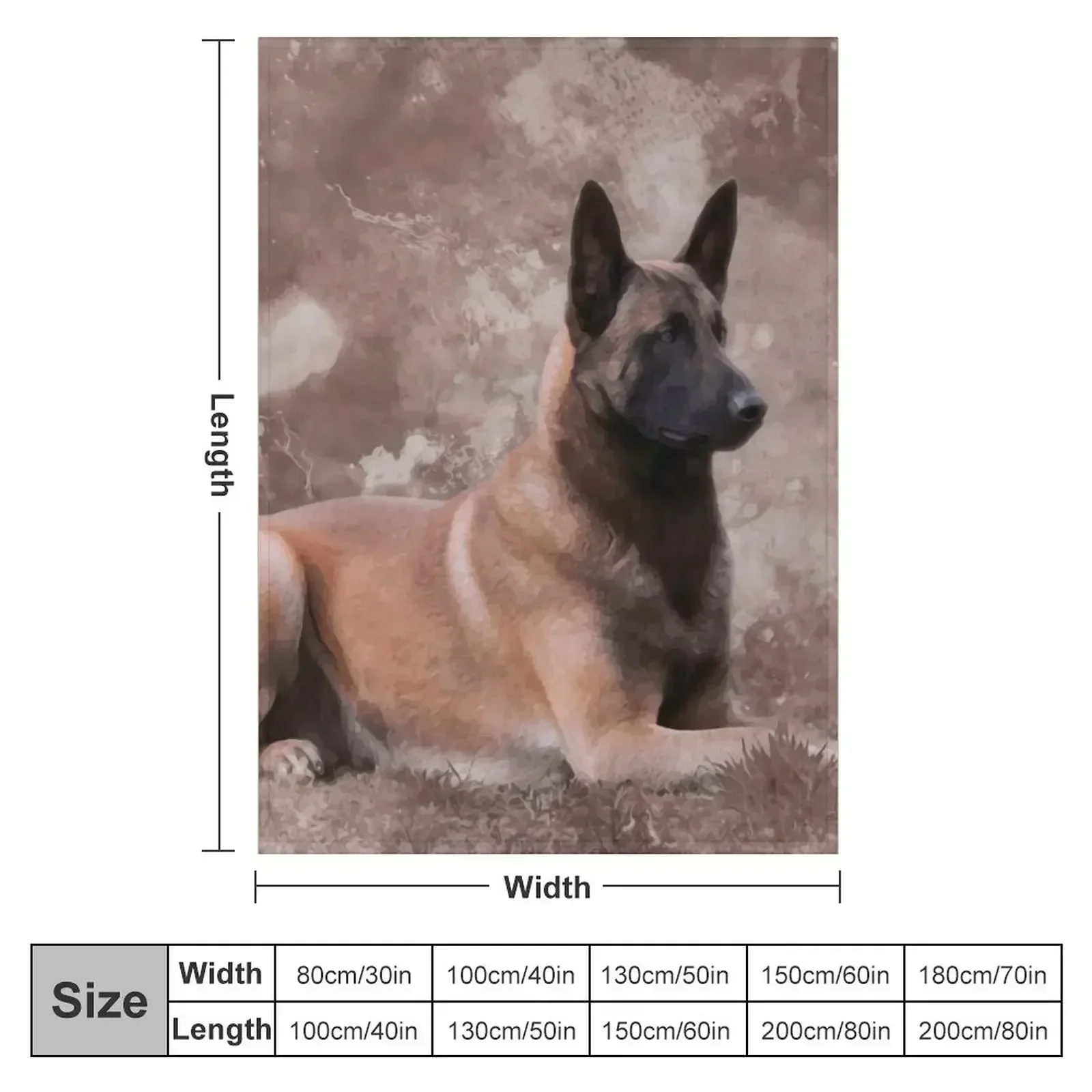 MalinoisBelgian shepherd - Mechelaar Throw Blanket Loose Comforter Personalized Gift For Baby Cute Plaid Furrys Blankets
