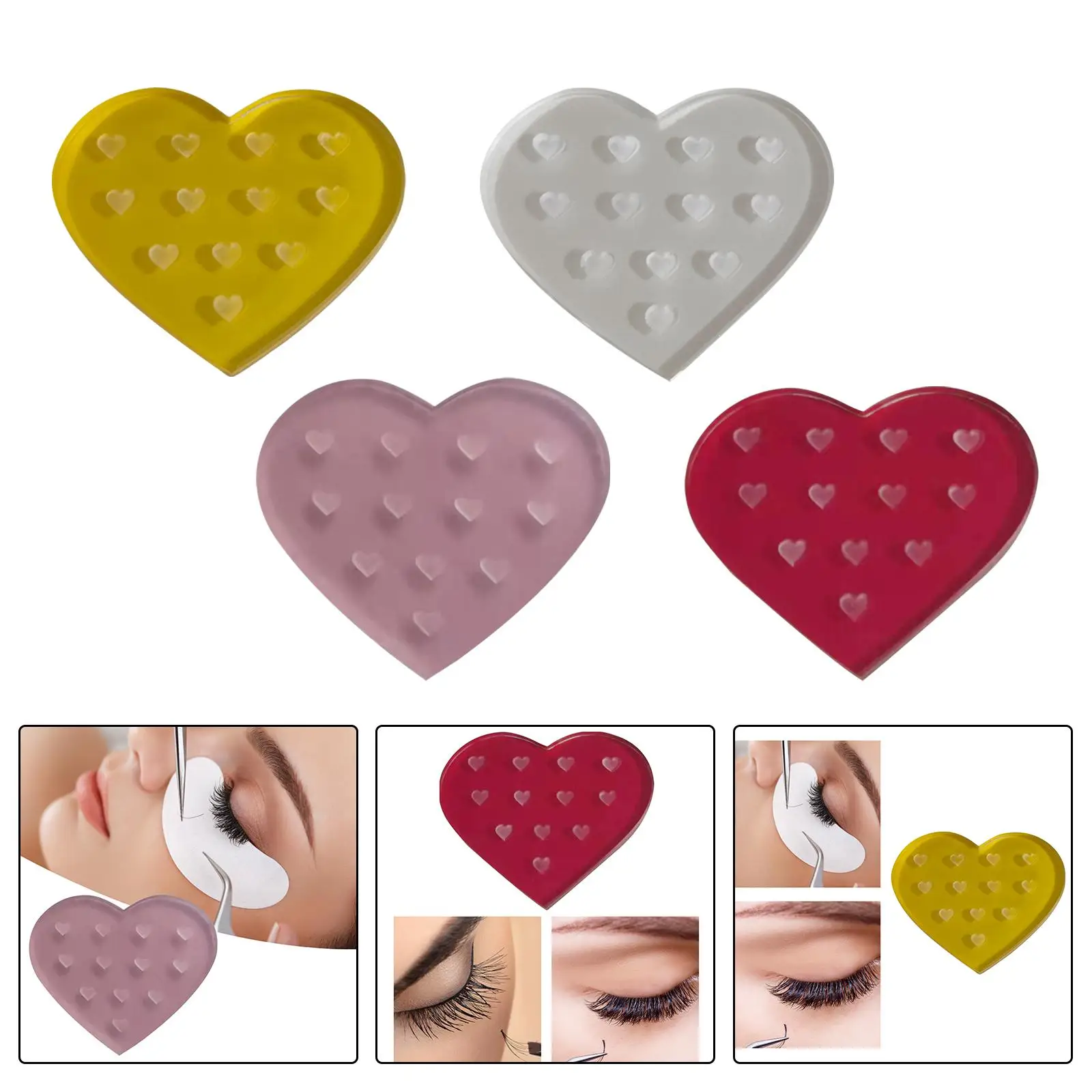 Eyelashes Glue Stand Crystal Glass Professional Holder for Eyelash Extension