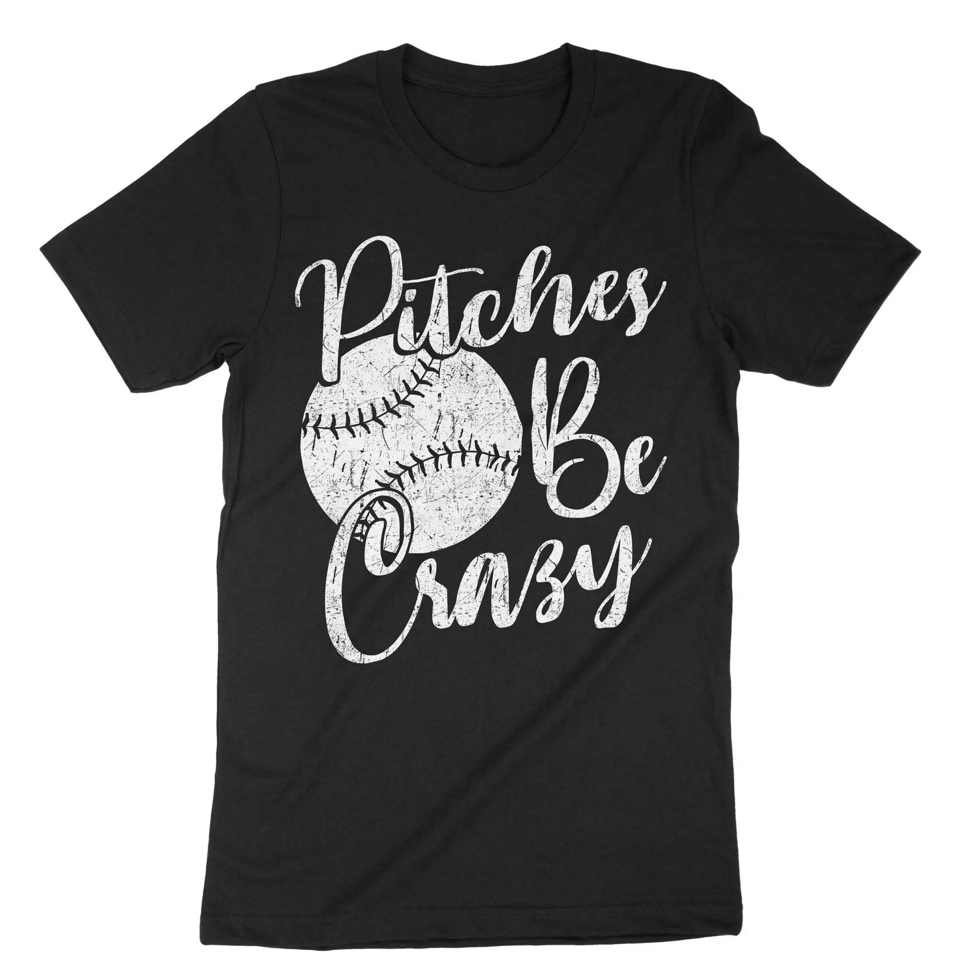 Pitches Be Crazy Baseball Funny T Shirt Softball Mom Proud Mother Ballers