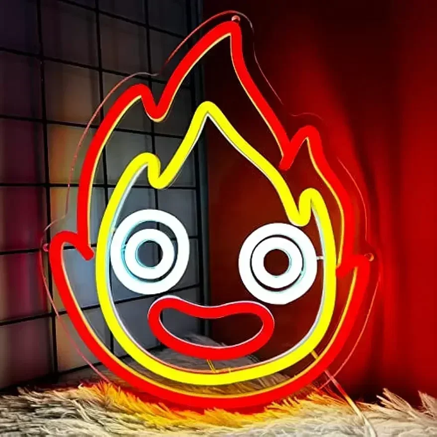 

Fire Neon Sign USB Powered LED Neon Light for Bedroom Game Room Kid Rooms Wall Decor Perfect Gift for Boys Girls Teens Adults