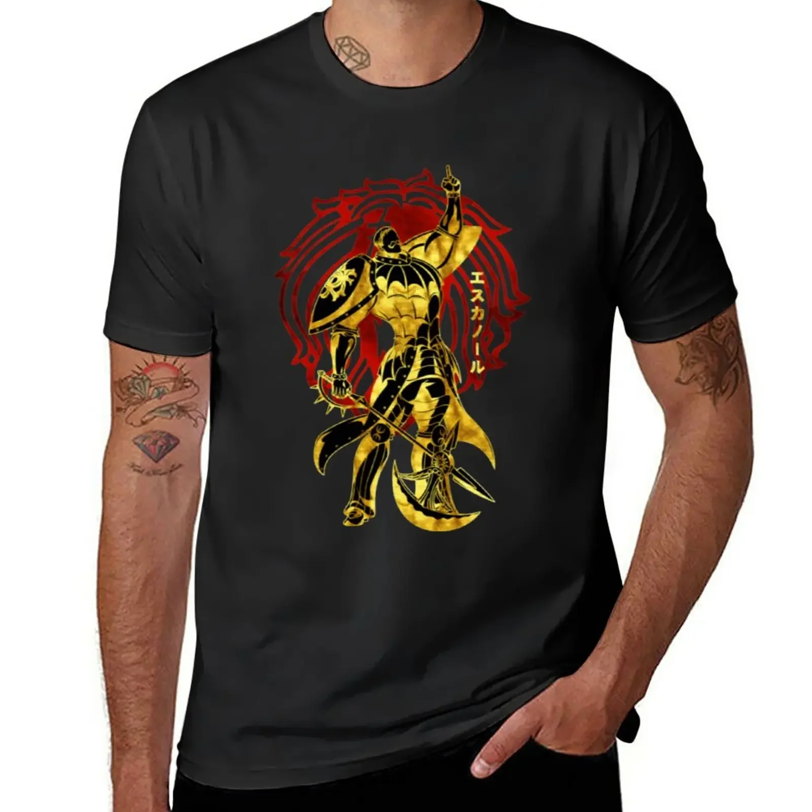 

Escanor T-Shirt vintage clothes plain plus sizes Men's clothing