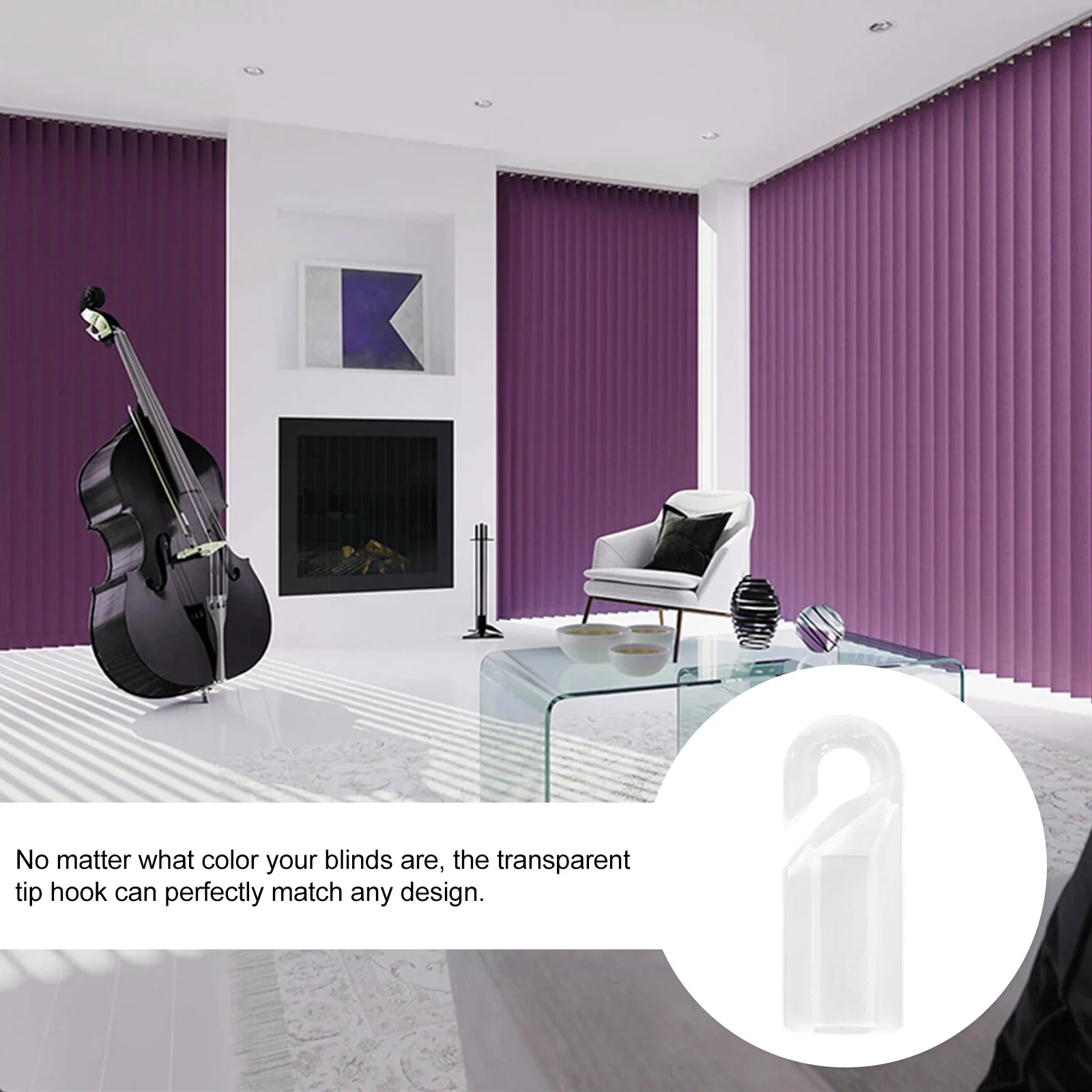 

36Pcs Clear Blind Wand Hooks Simple Practical Reusable Long Time Perfectly Match Any Design Exquisite Technology Fine