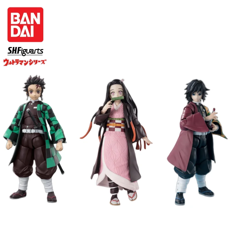

In Stock Bandai Original Demon Slayer Vol 1-3 Tanjirou Nezuko Giyuus.h.figuarts Action Figure Model Doll Brand New Boxed Garage