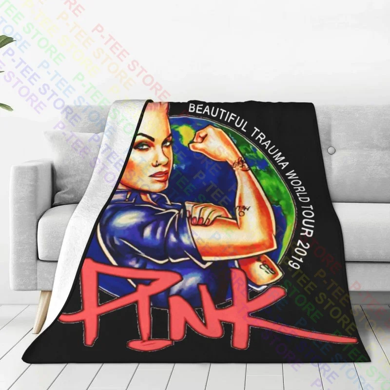 Beautiful Trauma World Tour 2019Rosie The Riveter Blanket Warm Bedroom Plus Velvet Bedding Supply Camping Blanket