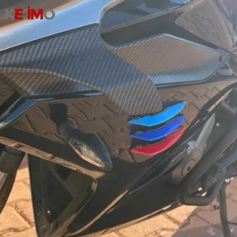 Motorcycle Winglet Aerodynamic Spoiler Wing Side 2Pcs Spoiler Sticker Decals Exterior Styling Decoration Motorcycle Accessories