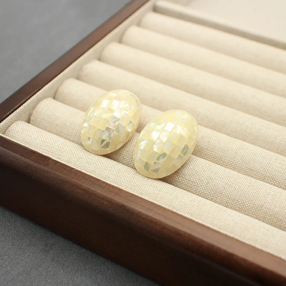 Natural Deep Sea Shell Niche Design 925 Silver Needle Light Luxury Style High-end Earrings