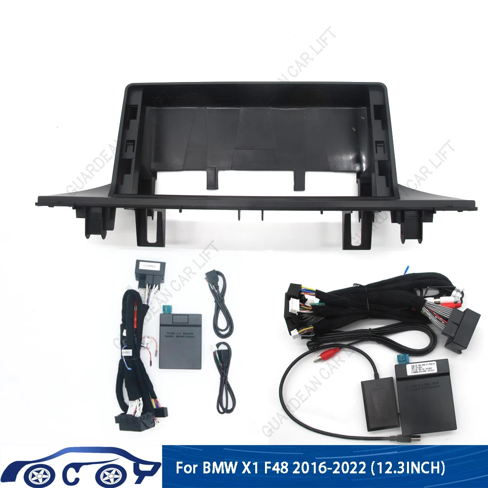 

12.3INCH Car Radio Fascias For BMW X1 E83 Android Stereo Frame Player 2 Din Head Unit Panel Dash Trim With cable canbus decoding