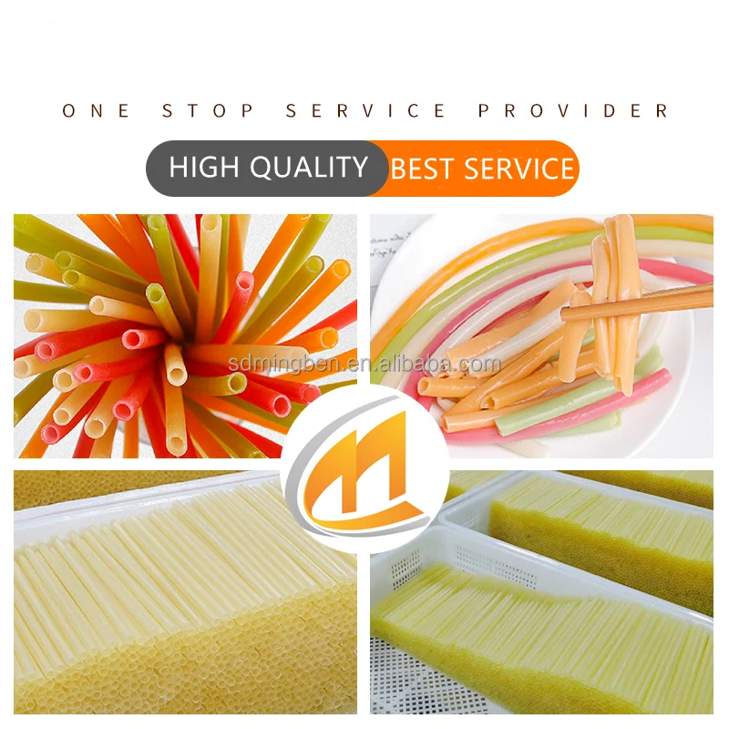 Edible Rice / Pasta / Wheat Disposable Drinking Straw Processing Line / Making Machine view 4