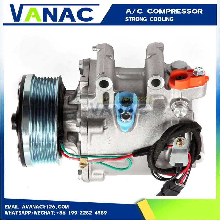 For AC Compressor and Clutch For 2006 2007 2008-2011 Honda Civic 1.8L 4918AC 255528 275739 2004918 4918U1 0610225 7512349