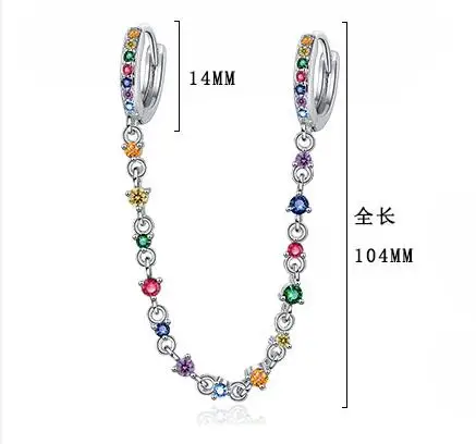 Natural Garnet Amethyst Citrine Peridot Blue Topaz 925 Sterling Silver Double Circles Hoop Earring Colorful Gemstone Jewelry view 6