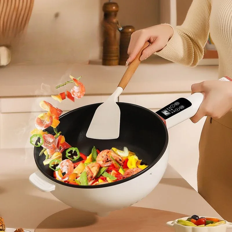 

Electric wok, integrated stir-fry, multi-functional electric cooker, high-power frying, steaming, and cooking electric hot pot