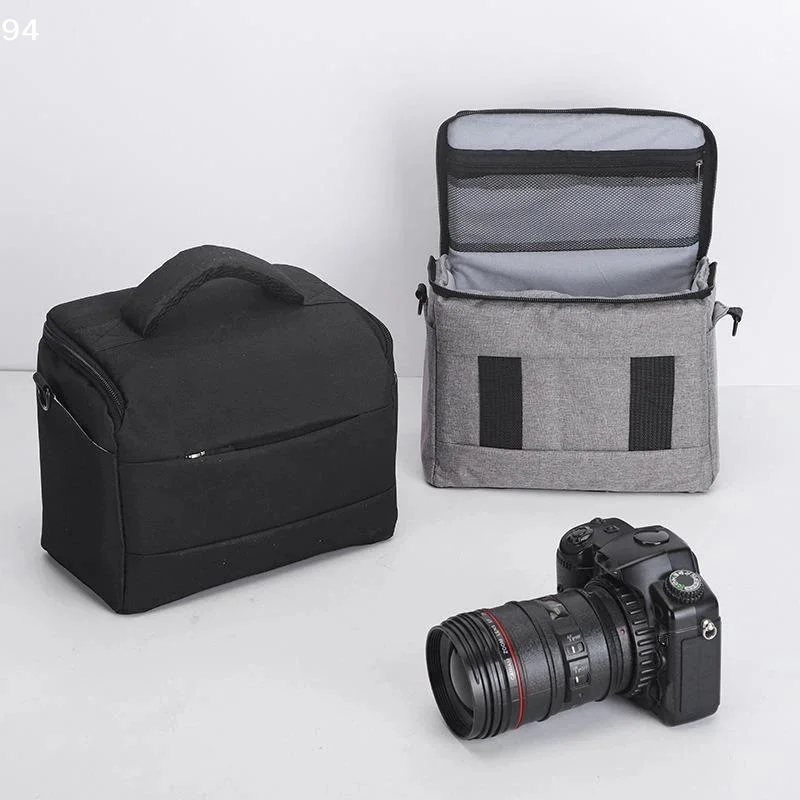 Water Resistant Camera Bag Shockproof Padded Interior Adjustable Shoulder Strap For Outdoor Photography Hiking Travel