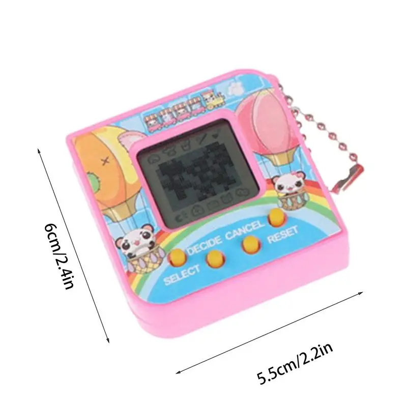 Virtual Digital Pet Chaveiro, Handheld Jogos Keychain, Nostálgico, Virtual, 90s