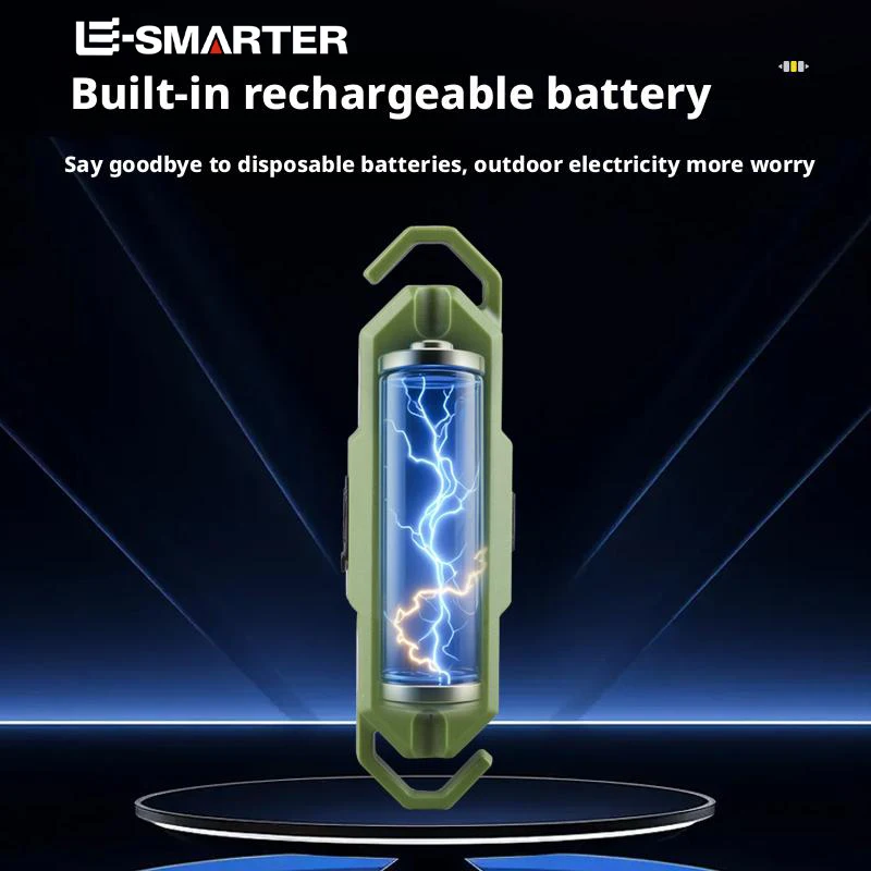 Outdoor Strong Wind Rope Light with Magnet - Camping Emergency Warning Light White Warm Light for Tent