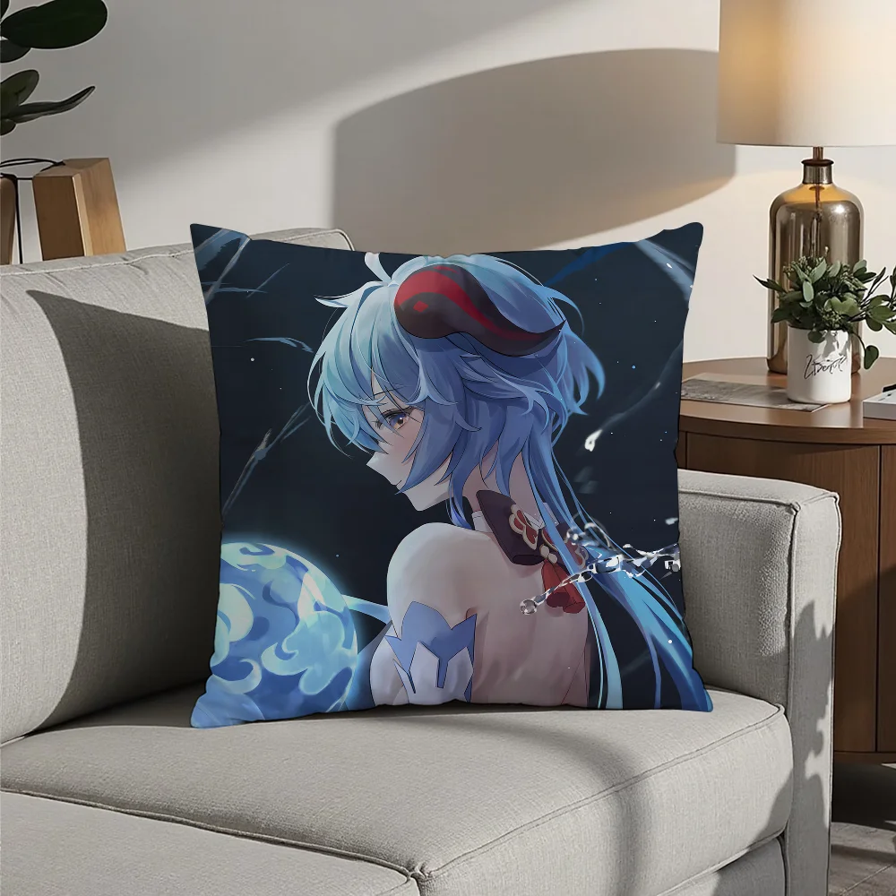 Genshin Impact Accounts Albedo Pillow Case Plush Fabric Soft  Pillowcase Double Sided Print Cushion Cover Household Gifts