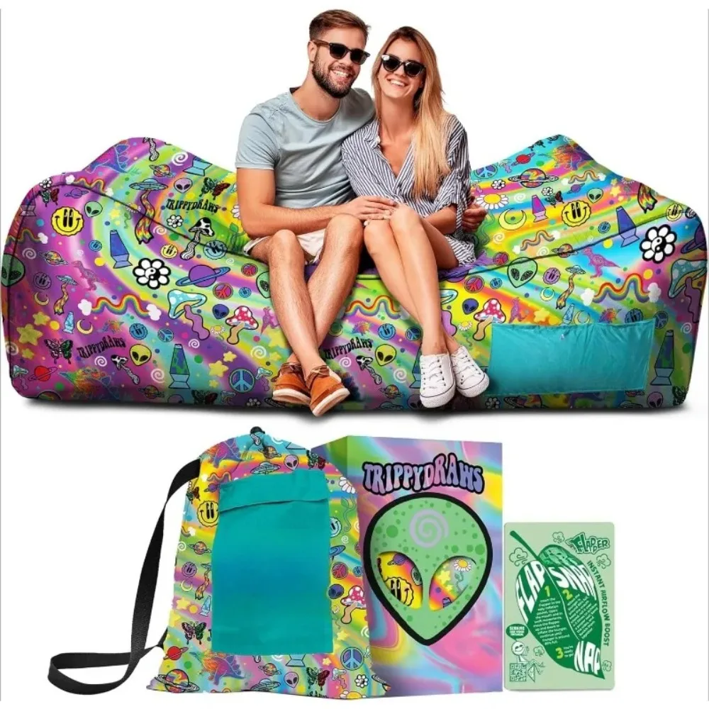 Lazy Infla Couch - Ultimate Infla r for Maximum Chill - The Peect Blow Up Couch for Music Festival