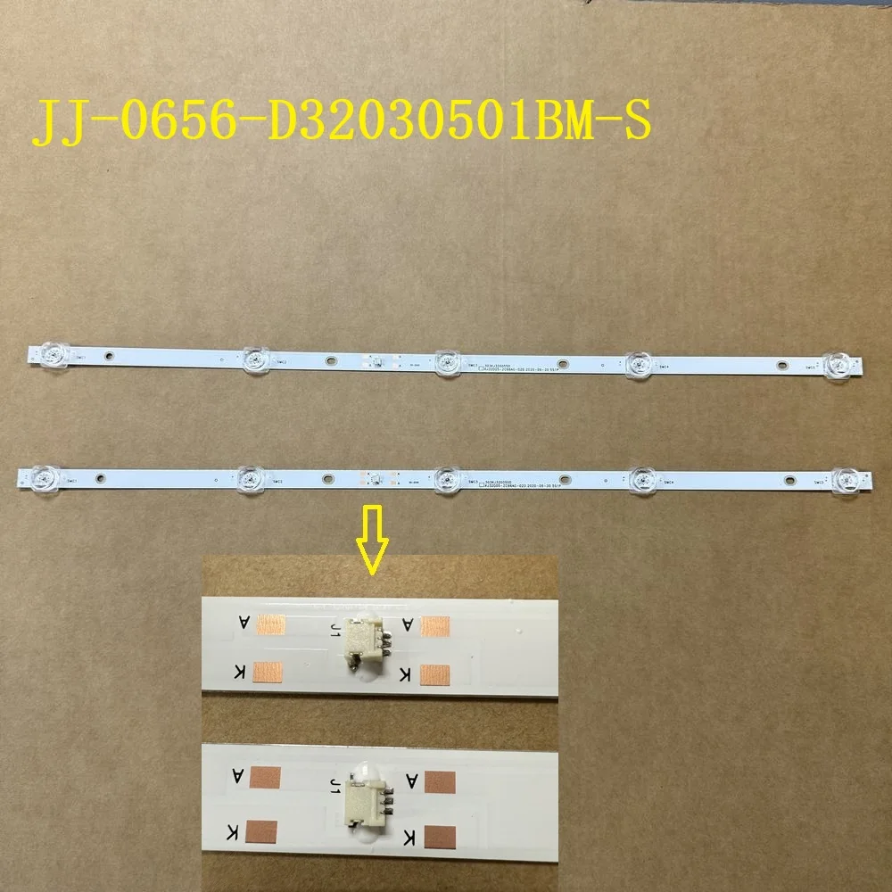 2 Stück/Set 551mm 5LED(6V) LED-Hintergrundbeleuchtungsstreifen für Hq Hqs32nkh Hqs32 E516265 94V-0