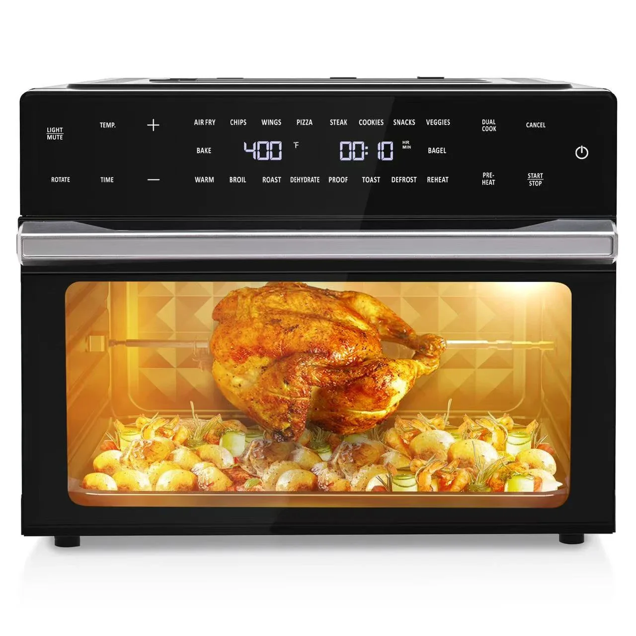 &For Kitchen 18-in-1 Air Fryer Oven 32Qt Oilless Air Fryer Combo with Rotisserie, Toast, Bake, Roast, Reheat Functions and More