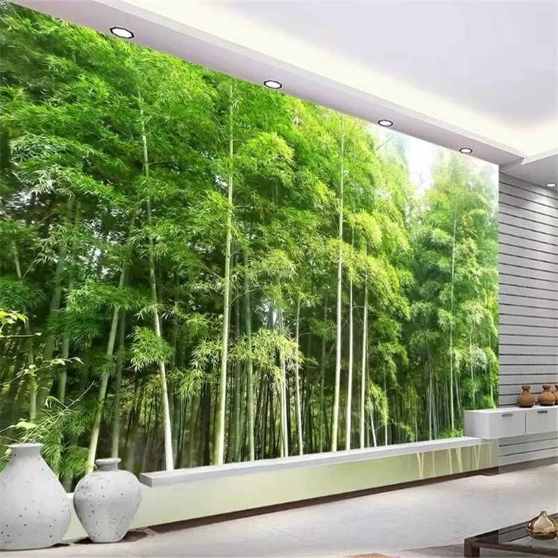 papel de parede 3d  Custom wallpaper Original HD Bamboo Forest Landscape Mural Background Wall papel pintado de pared