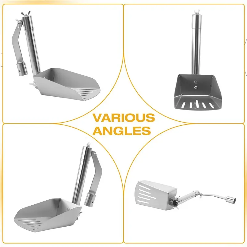 Portable Gutter Cleaning Shovel Aluminum Alloy Cleaner Leaf Scoop Spoon Gutter Scoop Tool For Roof Gutters Leaves Dirt-AC17