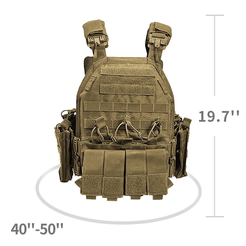 

Gujia Chaleco Tactico уличное снаряжение тактическое снаряжение цвета хаки охотничьи персональные защитные подсумки для журналов Molle тактический жилет