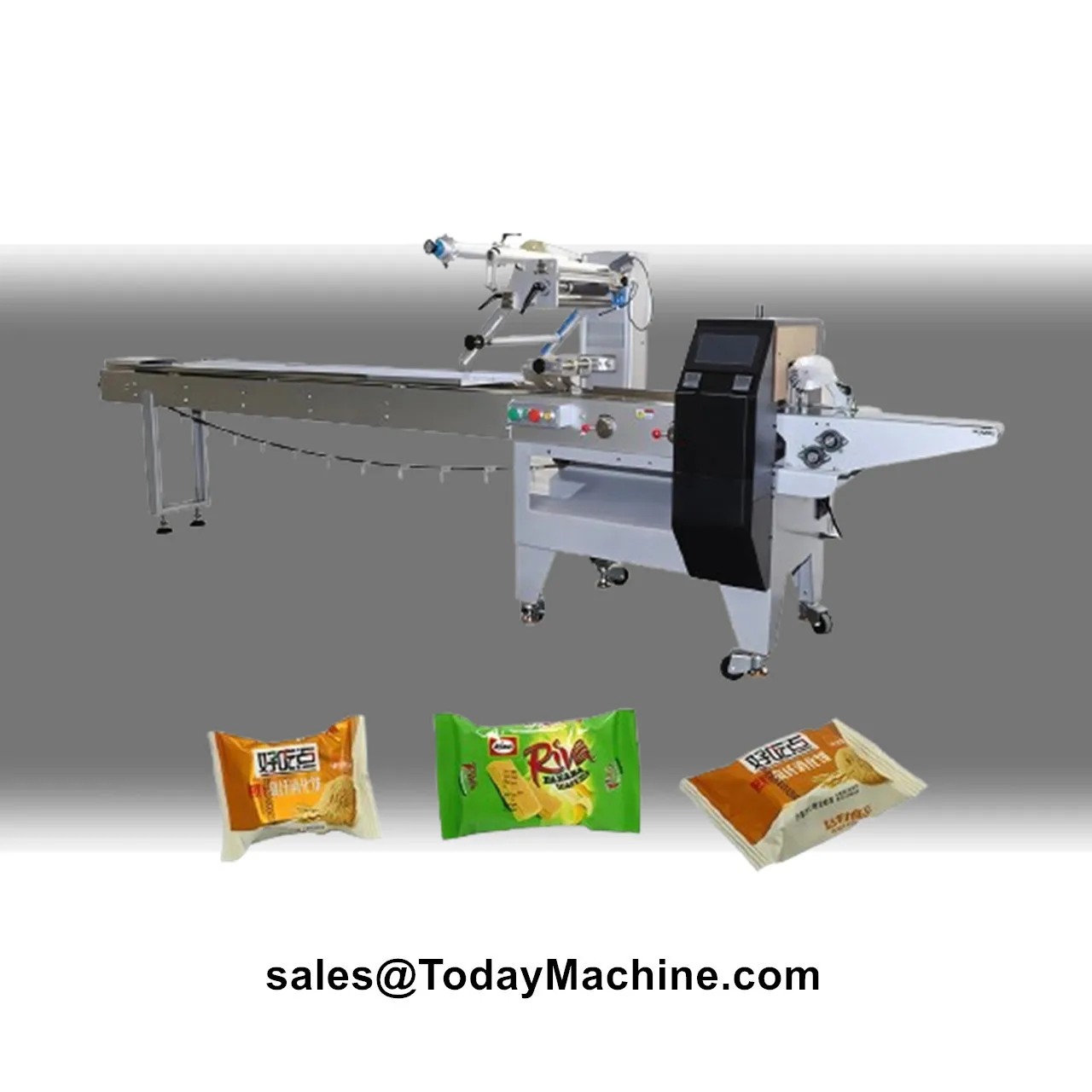 Automatic Feeding Horizontal Flow Wrapping Frozen Foods Packing Machine