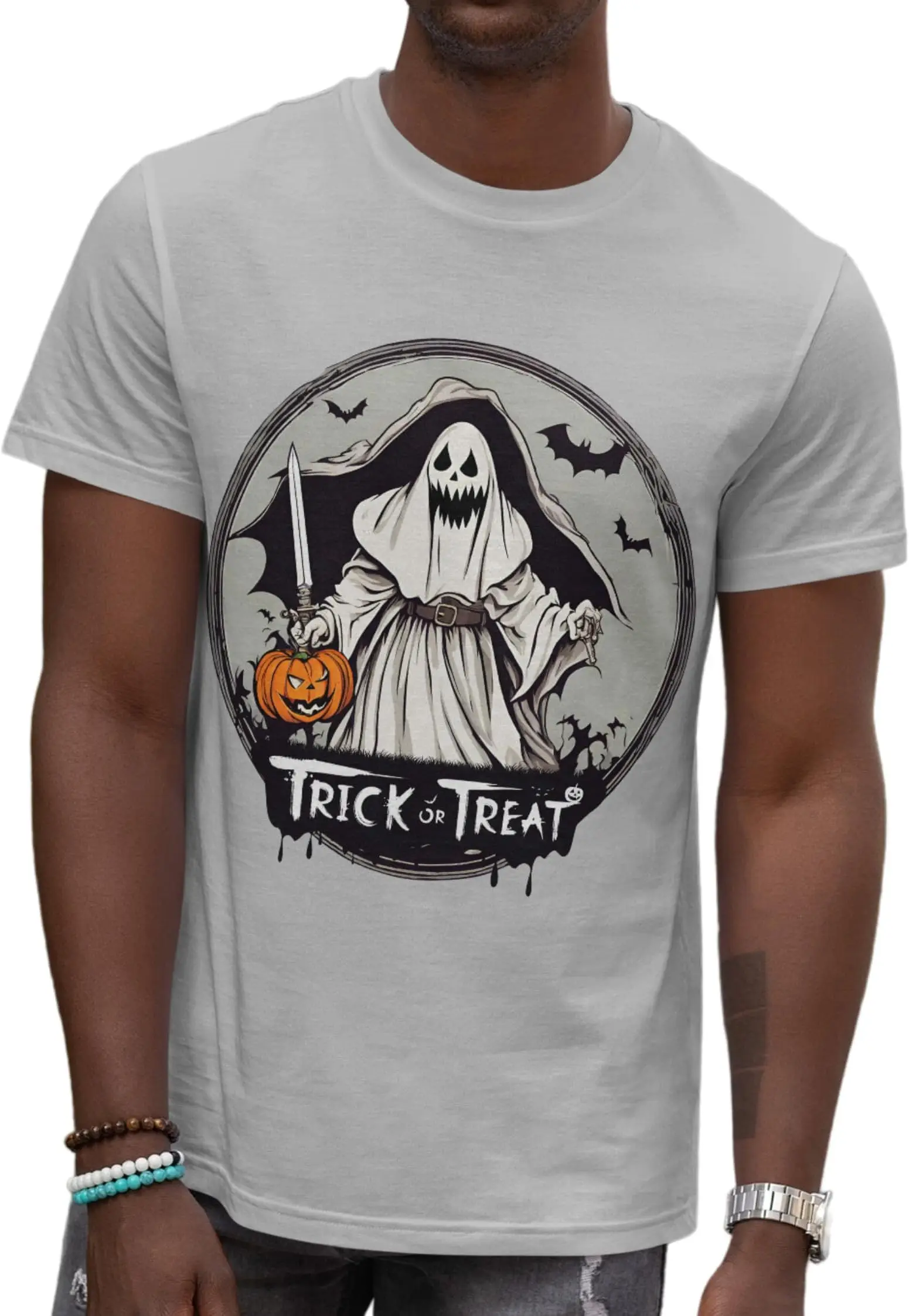 Trick Or Treat T-Shirt, Hallowen T-Shirt, Pumpkin T-Shirt Unisex T-shirts For Men Women Summer Tees Cotton Luxury Brand Vintage