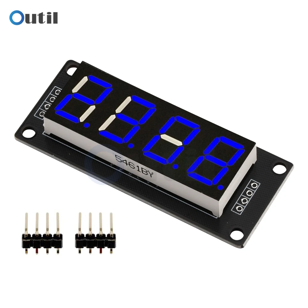 Modul Layar LED TM1637 Untuk Arduino 7 Segmen 4 Bit 0.56 Inci Jam MERAH Anode Tabung Digital Empat Serial Driver Board Pack
