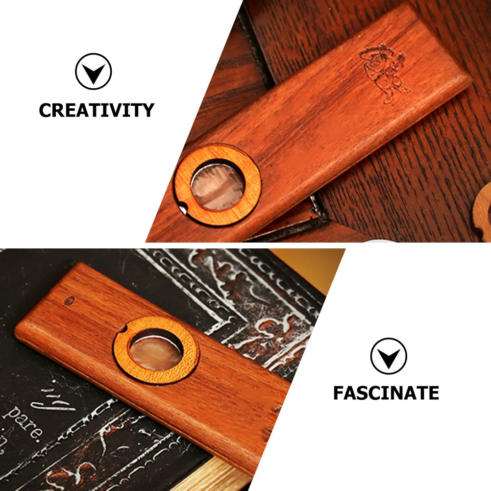 High Quality Wooden Kazoo Vintage Ukulele Guitar Partner Musical Instrument Kazoo for Beginners Wooden Adults Kazoos